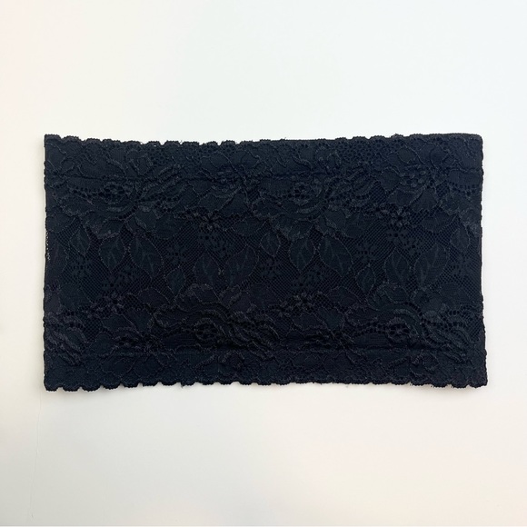 Black Lace Layering Bralette Bandeau Tube Top - Picture 2 of 6